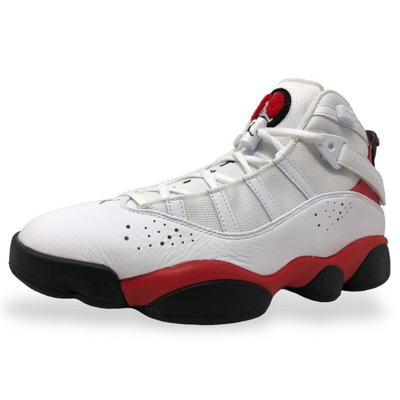 Air Jordan 6 Rings 'Cherry' Mens Retro Basketball Shoes White/Red 322992 126 - Picture 2 of 9